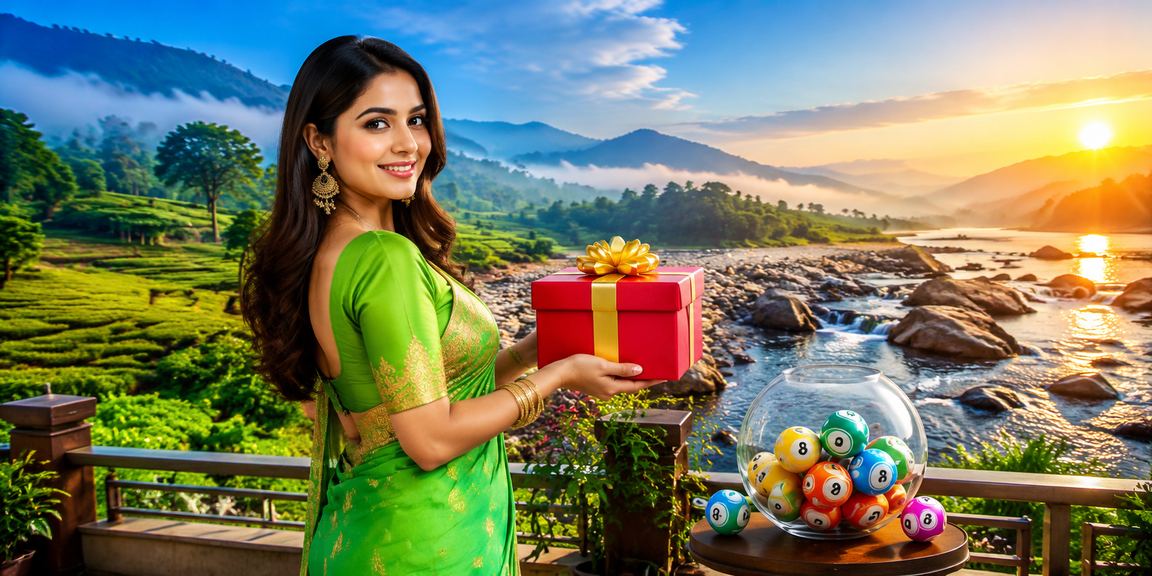 সিলেটের চা বাগান পরিবেশে লটারি গেম উপভোগ করছেন একজন ব্যবহারকারী